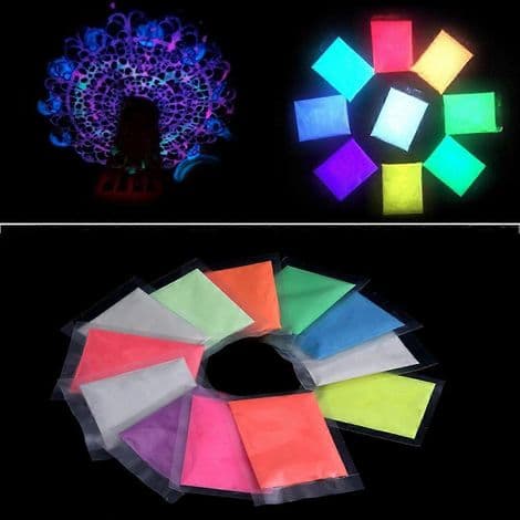 Super lys fluorescerende fosforescerende pulver – Pigment der lyser i mørke