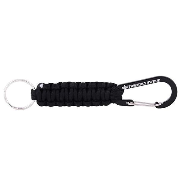 Paracord-avainnippu, musta