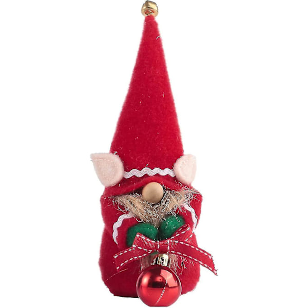 Jule Dværgedukke Dekoration Ansigtsløs Gammel Mand Juletræ Hængende Ornamenter Jul Gonk Dværg Indretningsgaver (1 stk., rød) #yg