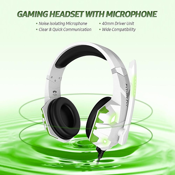 G9000max Spelheadset med Brusisolerande 120 Justerbar Omnidirektionell Mikrofon 40mm Drivrutinsenhet Rosa