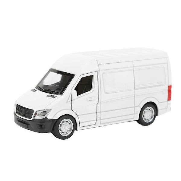 1:32 Diecast Bilmodell Leksak Dörrar Öppnas Drag tillbaka Ljus Ljud Legering Gjutning Displayfordon Modell Vit