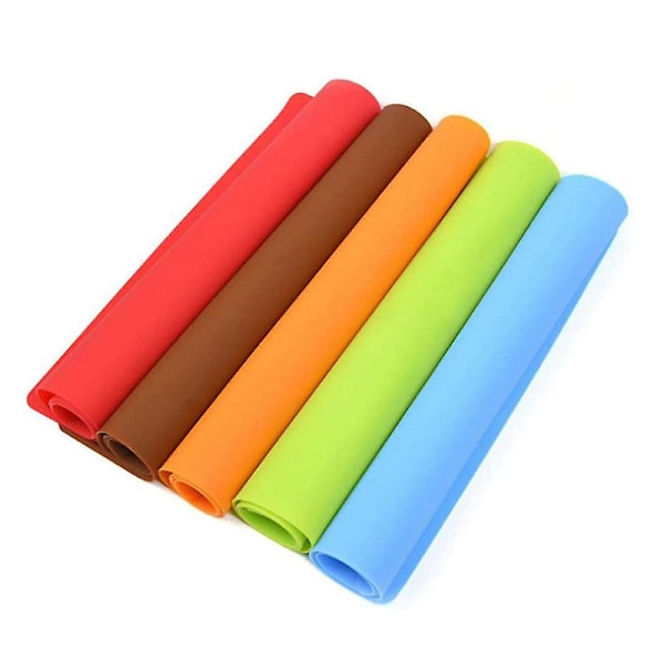 Silikon Bordbrikke Ensfarget Spisebrikke Bordmatte Sklisikker Varmebestandig Matte 40x60cm