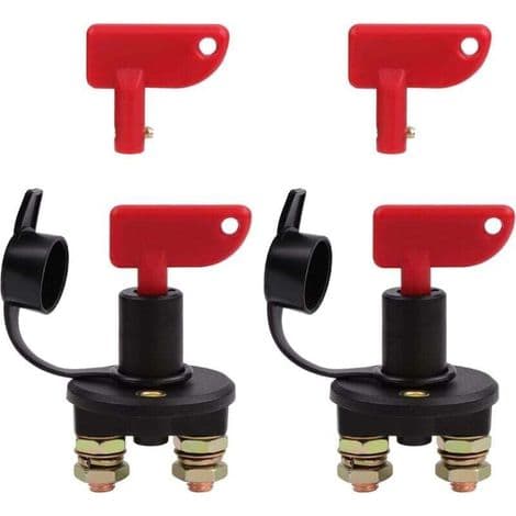 2-pakning 12V/24V batterikutt-isolatorbryter for bil, nødbryter for strømbrudd