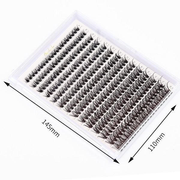 D Curl False Eyelashes (14 Rows) 40P - Natural, Reusable and Lightweight for Extension