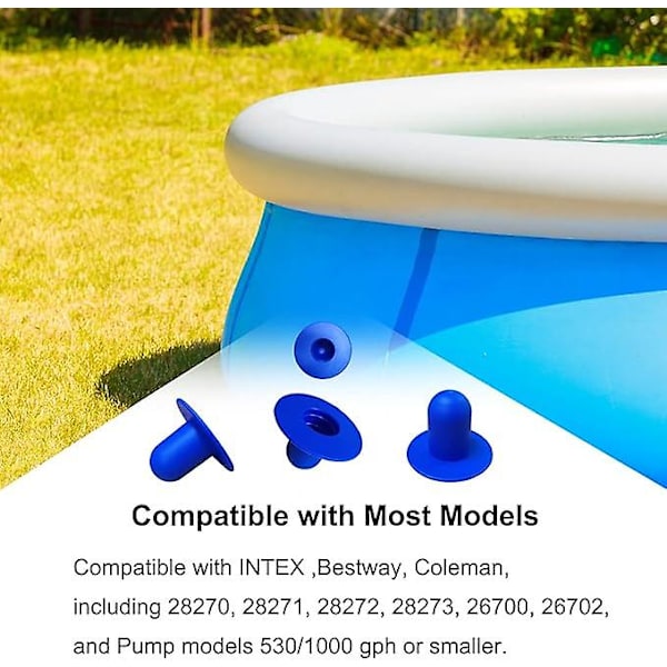 4 stk. Pool Filter Pumpe Si Hul Prop Pool Plastik Propper Kraftig Vinter Pool Propper Kompatibel til Intex Pool