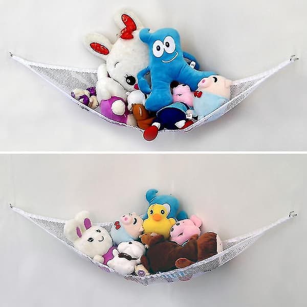 Stor Leksakshängmatta Hängande Förvaringsnät Gosedjur Teddy Docka Organizer