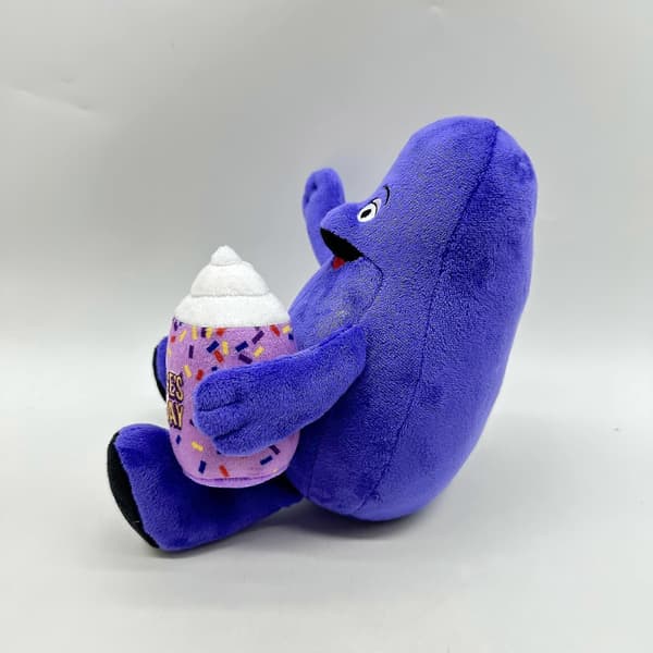 Billcos Grimace Shake Plush, 8,6 tum Grimace med en gul hatt Fylld figur docka leksaker samlarobjekt presenter Typ 5   -Sy