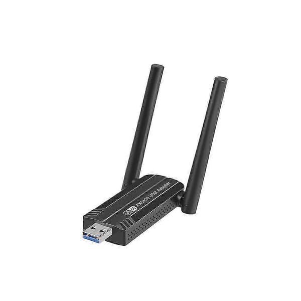 5400 Mbps WiFi 6E Tri-Band USB 3.0 Adapter - til stationære/bærbare computere (driverfri)