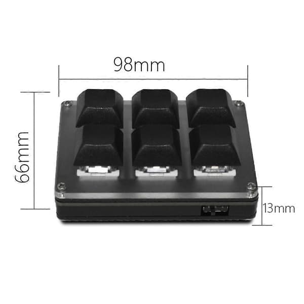 6-Knapps Trådlöst Anpassningsbart Tangentbord 2.4G USB Bluetooth Tri-Mode Knapp Anpassning Hot-Swappable Knapp