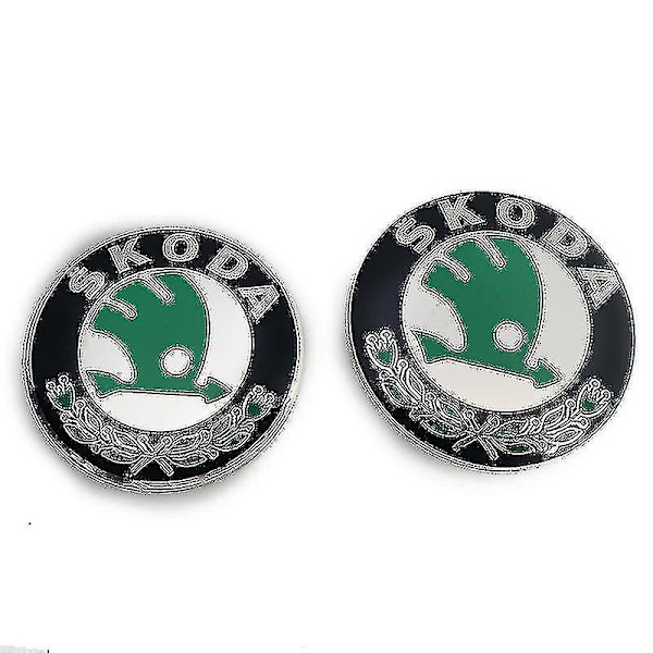 Auton merkki 2 kpl Skodan malleille 90 mm 80 mm merkki konepellille ja takaluukulle