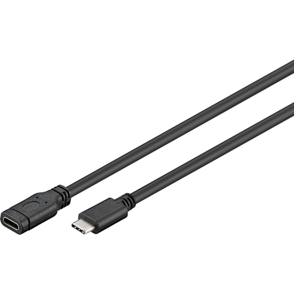 USB-C™-forlænger, USB 3.1 Gen 1, 1 m, sort