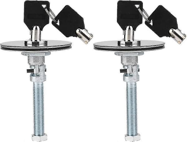 Hurtigudløsning, Universal Carbon Style Motorhjelmslås Nøgle Pin Kit 2 stk. sort