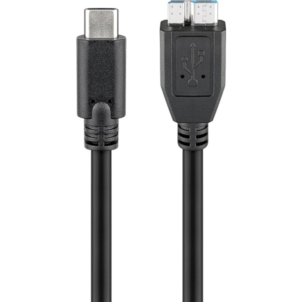 USB-C™ til Micro-B 3.0 kabel, sort