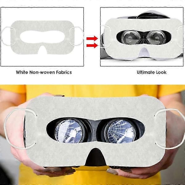 100 stk. Hudvennlig Øyemaske Engangs VR-maske for VR-headset