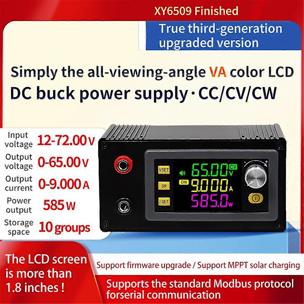 XY6509 CNC Justerbar DC Regulator Strömförsörjning Konstant Spänning Konstant Ström Buck Modul 65V9A5