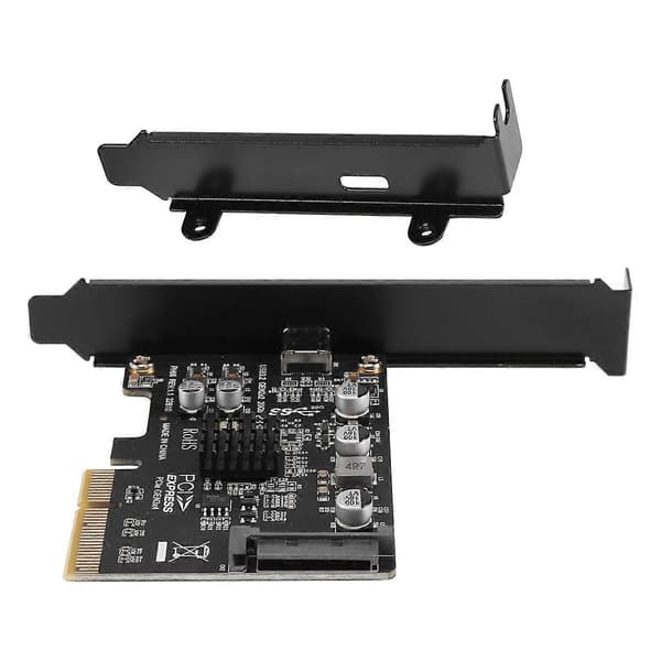 USB PCIE-kort Typ C PCI-Express 4X till USB 3.2 Gen 2X2 (20Gbps) ASM3242 Chipset för 8/10/Linux