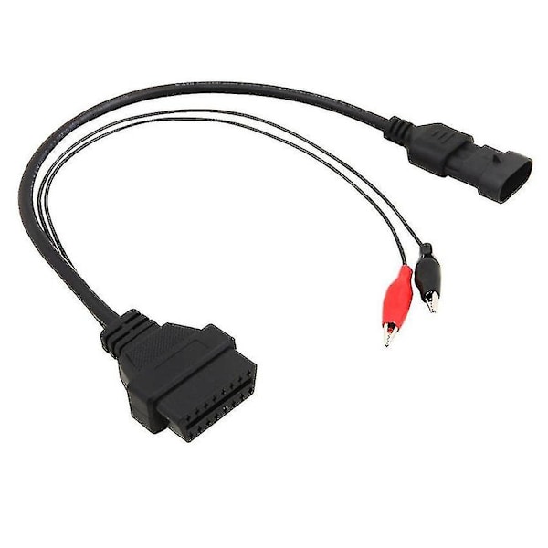 3-polig till 16-polig OBD2-adapterkabel för Fiat-bilar - Diagnostisk kabel för OBD II-bilscanner