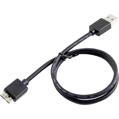 USB 3.0 A-uros–Micro B -sovitinkaapeli ulkoiselle kiintolevylle – 0,5 metriä