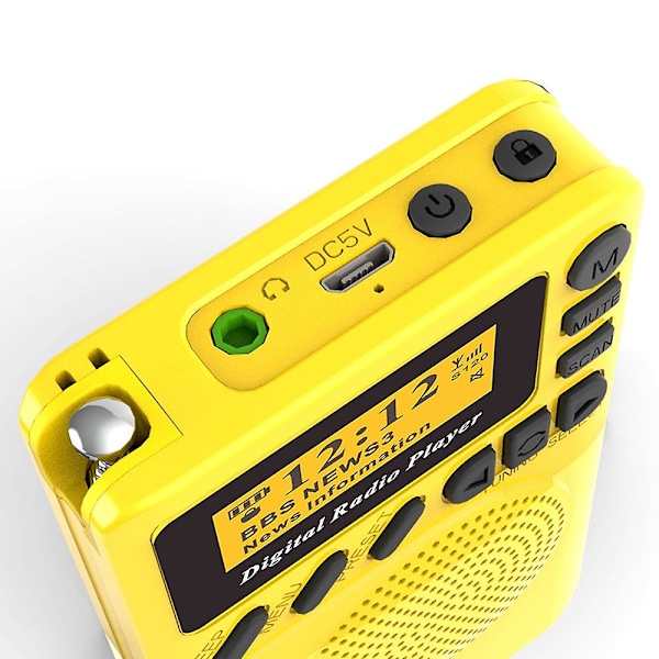 Fickradio DAB Digitalradio Mini DAB+ Digitalradio med MP3-spelare FM-radio LCD-display