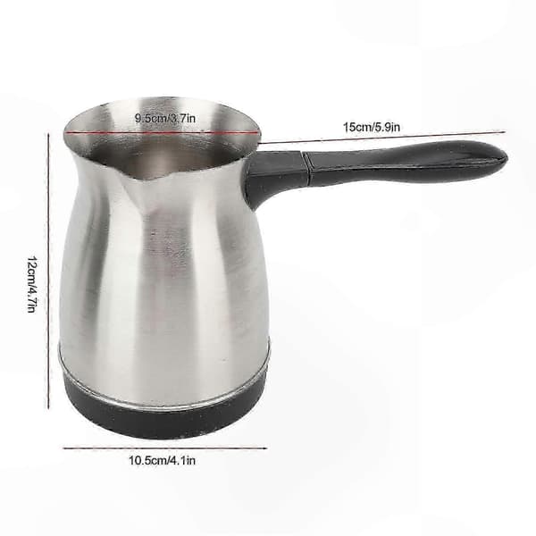 600 ml elektrisk kaffemaskine i rustfrit stål til brygning i tyrkisk stil