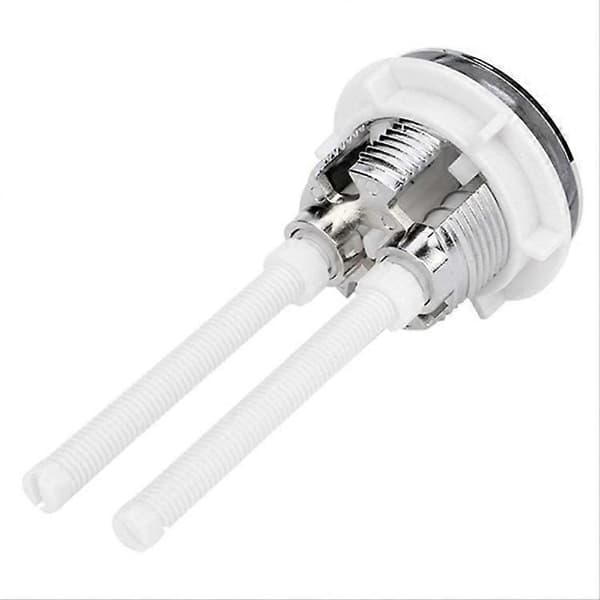 2 Stycken Toalett Tryckknappar Dubbelspolning Knapp 38mm Standard Krom Silverpläterad WC Cistern Knappar