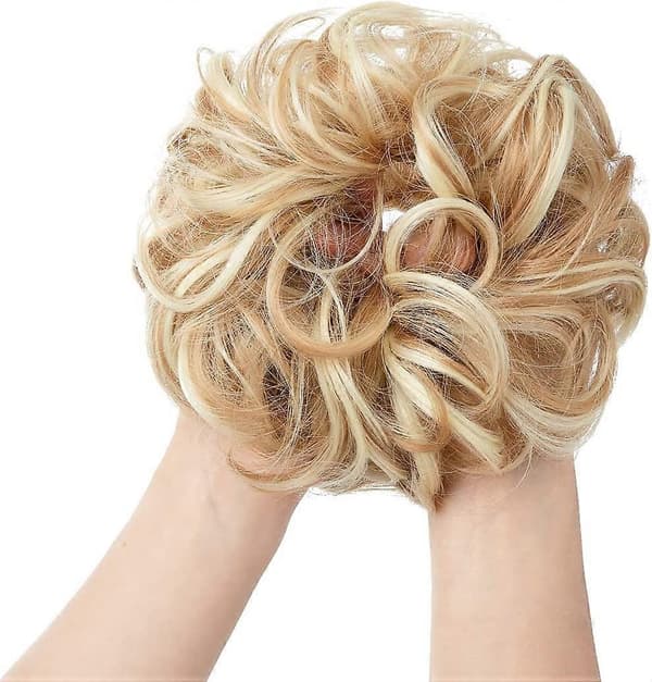 2 st Rufsiga Hårknutar Lockiga Scrunchies för Kvinnor