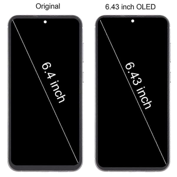 Til Samsung Galaxy S23 FE SM-S711B 6,43 tommer OLED LCD-skærm Digitizer Fuld samling med ramme (sort)
