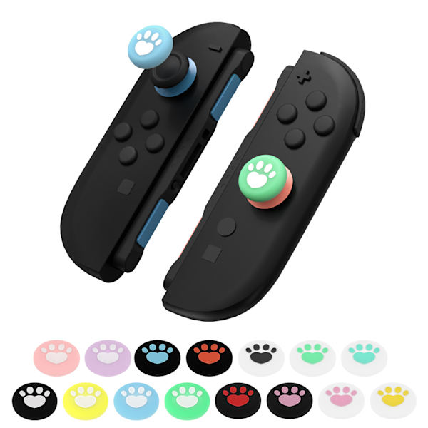 Compatible with SWITCH2 Heart-shaped Silicone Thumb Grips for Enhanced Control Black