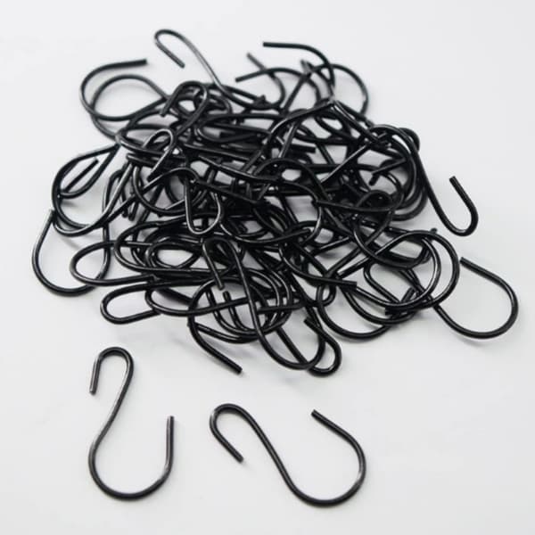60 S-shaped hooks, small metal hooks for hanging jewelry