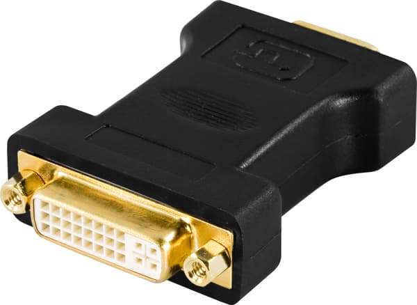 DVI-adapter analog DVI - analog VGA, hunn - hann, svart