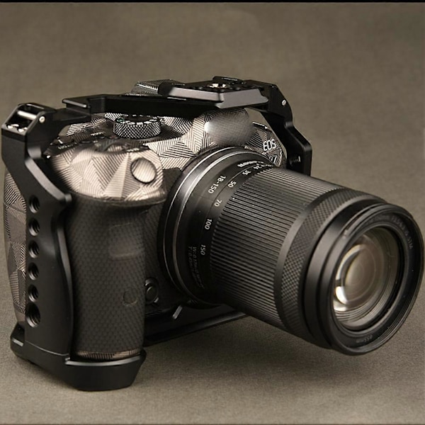 R7 Full Kamerabursrigg för Canon EOS R7 DSLR Kamera Video Cold Shoe Mount 1/4 Tums Arca Stativfäste