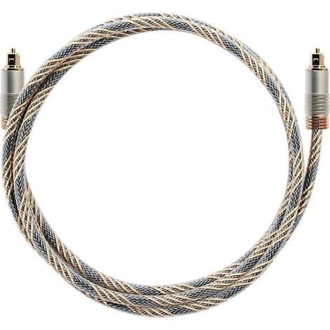 Fiberoptisk kabel för soundbars, hemmabiosystem, TV-apparater och spelare - Längd 2 meter