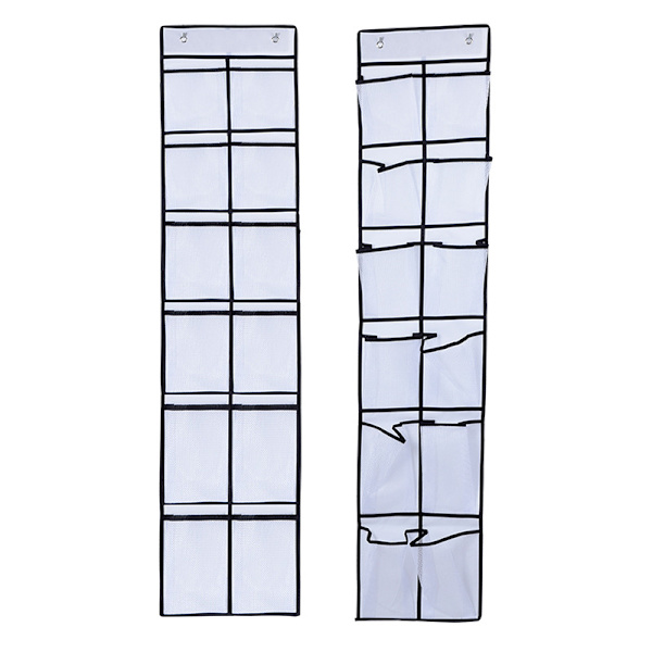Smal över-dörren hängande organizer, vit, 2-pack