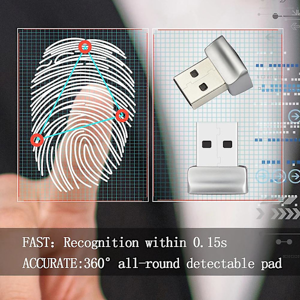 USB Windows-Hello Fingeraftrykslæser Anti-Spoofing Windows-System Sikkerhedsnøgle til Bærbare Computere