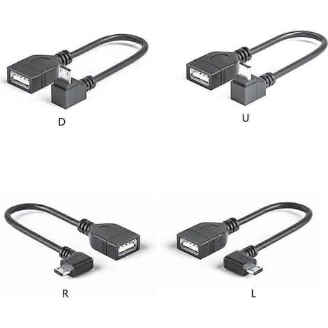Kestävä Micro USB - USB Naaras OTG-kaapeli tulostimille ja USB-muistitikuille
