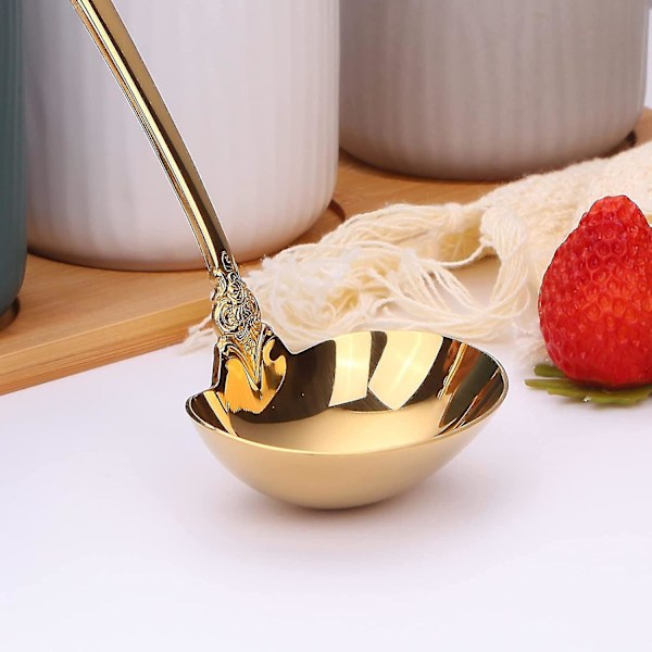 2-delat Gravyslevset i rostfritt stål, guld, 1 oz. Serveringssked Stor Buffé Hem Kök