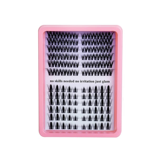 Dense False Eyelashes Set - Individual Lash Clusters for a Natural, Voluminous Look