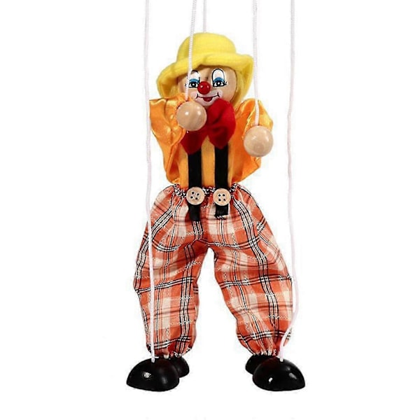 Marionettdocka Clown-docka Leksak Dragsnöre Trädocka Interaktiv Hand Piratdocka Pojkar-FÄRG: Gul