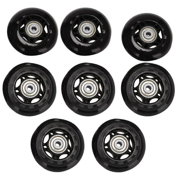 64 mm Inline Skøjtehjul med 8 Pak Rulleskøjtehjul og Lejer af Høj Kvalitet