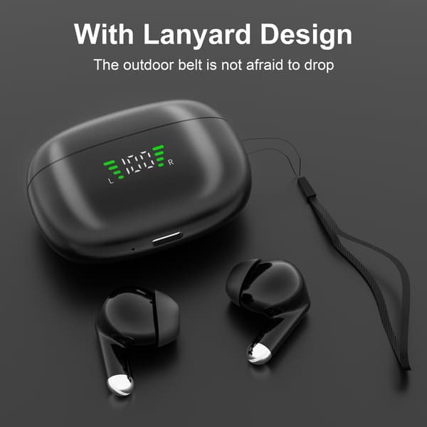SP9X Black Bluetooth Headphones: Noise Cancellation & Long Battery Life