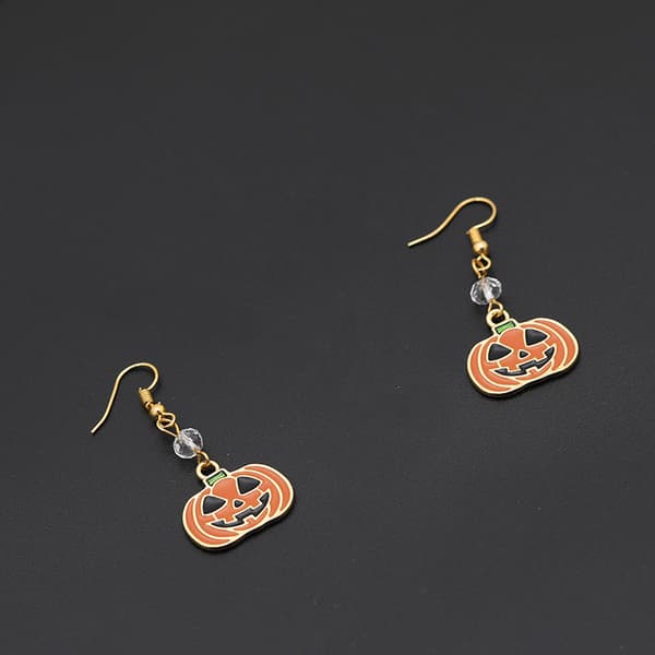 Halloween-kurpitsakorvakorut keltainen