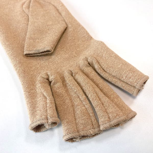 Pressure Relief Half-Finger Gloves, 1 Pair Beige