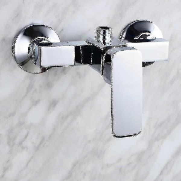 Moderne krom veggmontert dusjkran med dusjbatteri for kaldt og varmt vann S202412271663