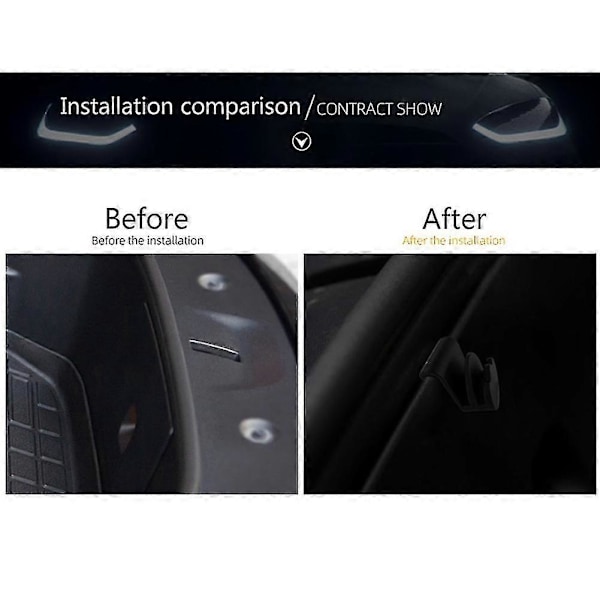 Bil Front Bagagerum Krog Holder Kompatibel Med Tesla Model Y 2020 2021, 2 Stk