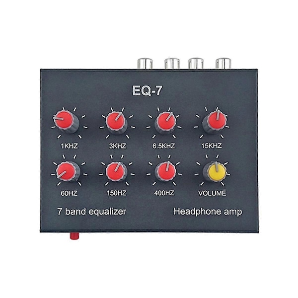 7-Segment Equalizer Tone Diskant Bass Justering Mobil Datamaskin Spill Lyd Headset Øreforsterker Så