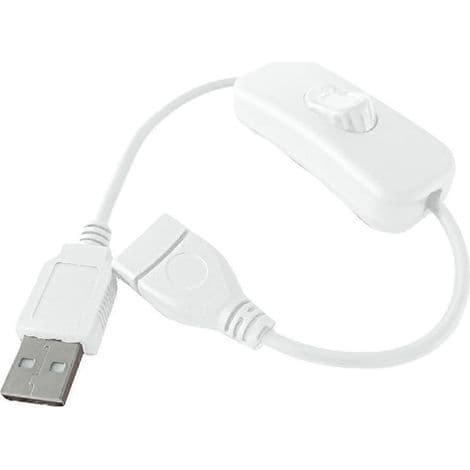 USB 2.0-kabel med afbryder til opladning og dataoverførsel
