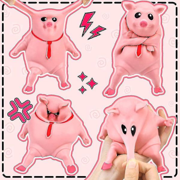 Gris Squeezebols Legetøj, Anti-stress Gris Squeezebols Legetøj, Pink Gris Sjov Sanse Squeezebols Legetøj