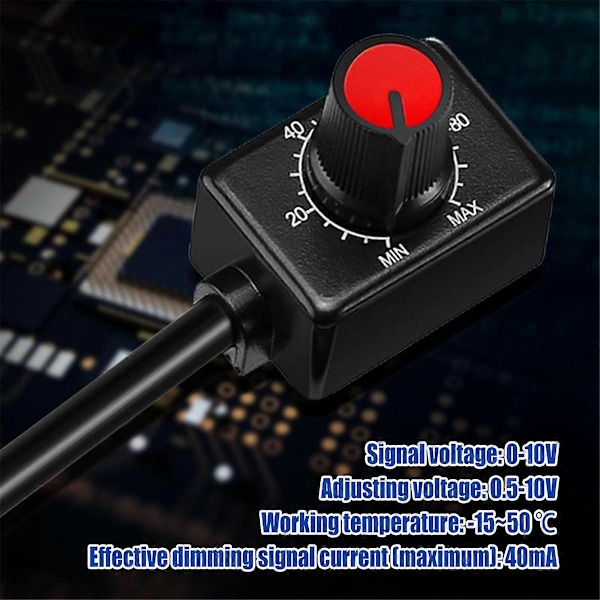 6-pack DC 0/1-10V Vred LED-dimmer, Mini LED-dimmervred med roterande kontrollbrytare Lågspänning Passiv