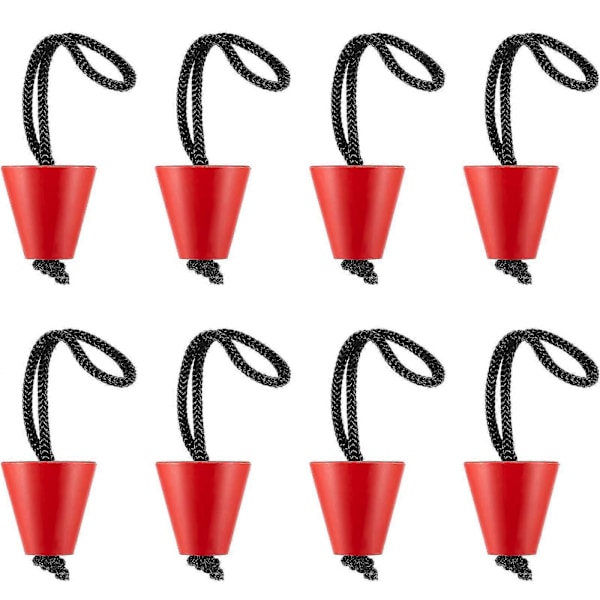 8 Stykker Universell Kajakk Bunnpluggsett Silikon Bunnplugger Dreneringshullstopper med Snor -Z