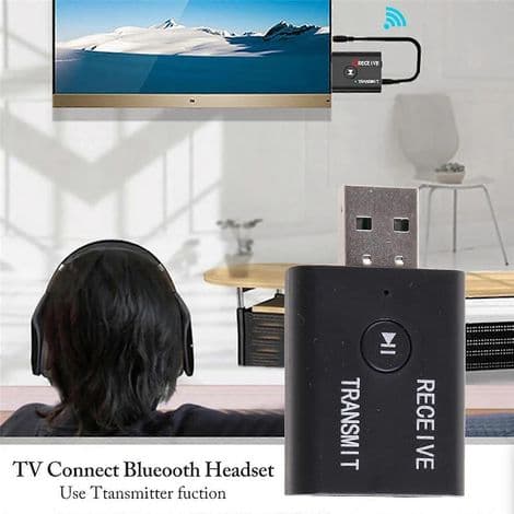 Langaton Bluetooth 5.0 Mini USB-lähetin/vastaanotin äänen suoratoistoon